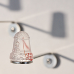 Silent languages, Chapter 4: Family history, installation MusVerre, Sars-Poteries, detail, pâte de verre, stainless steel, magnets, 2021-2022 (photo: Philippe Robin)